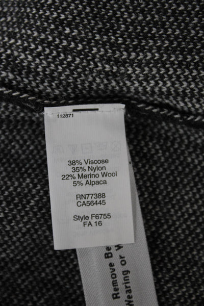 Madewell Unisex Pullover Sweater Black Check Crew Neck Long Sleeve Size M