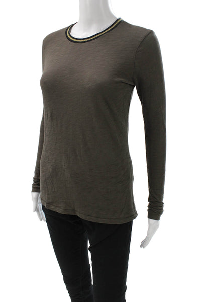 Cotton By Autumn Cashmere Unisex Green Camouflage Crewneck Pullover Size S
