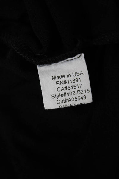 Bailey 44 Women Black 100% Cotton Tunic 3/4 Sleeve Round Neck Size XS