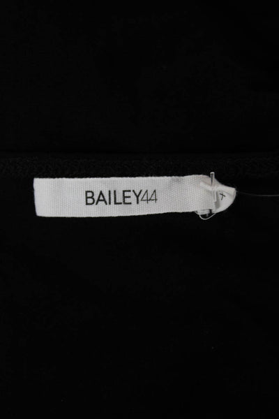 Bailey 44 Women Black 100% Cotton Tunic 3/4 Sleeve Round Neck Size XS
