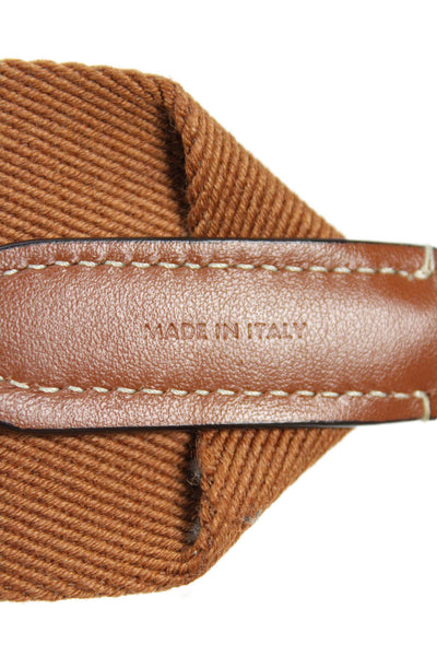 Celine Womens Leather Trim Shoulder Handbag Strap Brown