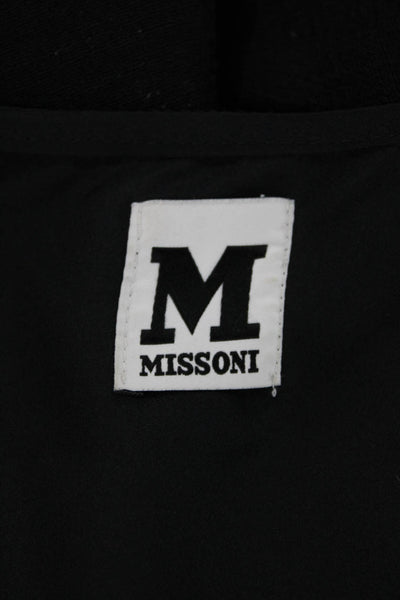 M Missoni Women Black Shift Dress Long Sleeve Wool Size 10