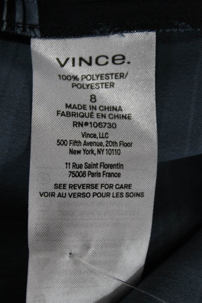 Vince Womens Wrap Maxi Striped Black Polyester Skirt Size 8