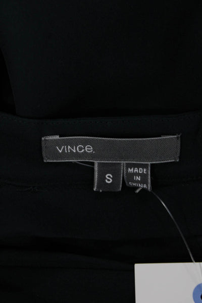 Vince Womens Kimono Blouse Black 100% Silk Short Sleeve Size S