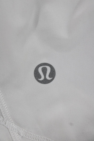 Lululemon Womens White Basic Tank Nylon Blend Round Neck Size 8