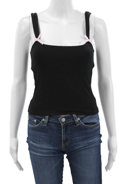 Edikted Women Cropped Camisole Black Square Neck 90s Size S