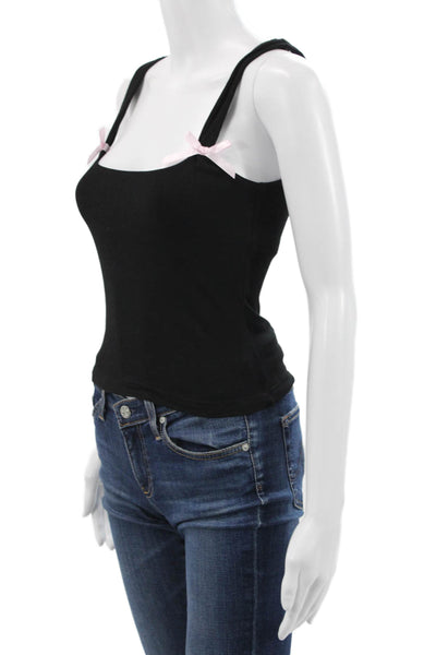 Edikted Women Cropped Camisole Black Square Neck 90s Size S