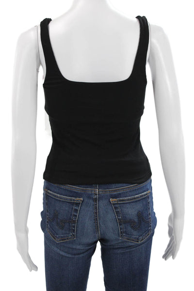 Edikted Women Cropped Camisole Black Square Neck 90s Size S