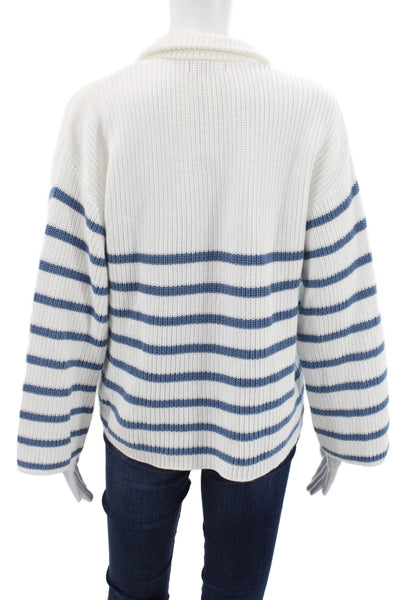 Edikted Unisex Collared Striped Cotton Pullover Zip Size XS