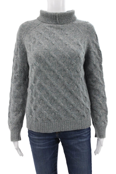 Inhabit Unisex Pullover Wool Mock Neck Gray Long Sleeve Size S