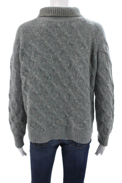 Inhabit Unisex Pullover Wool Mock Neck Gray Long Sleeve Size S