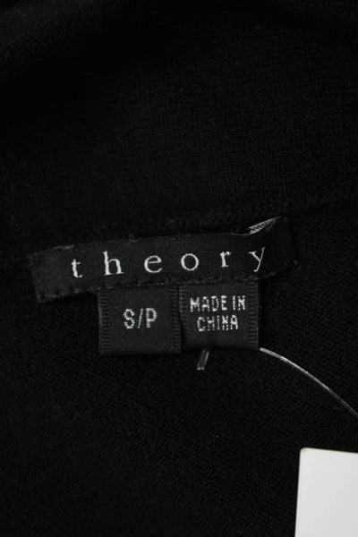 Theory Women Pullover Sweater Black V-Neck Wool Long Sleeve Size S