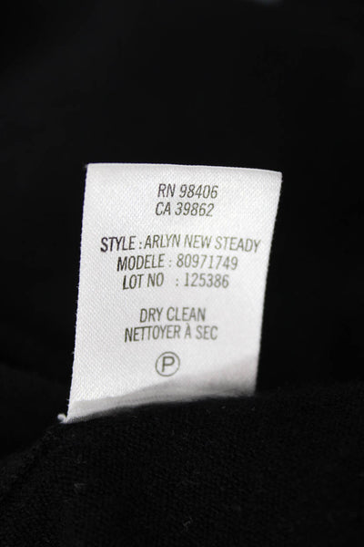 Theory Women Pullover Sweater Black V-Neck Wool Long Sleeve Size S
