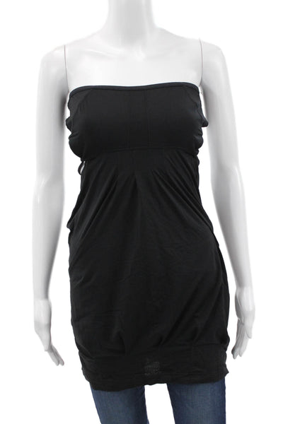 Lululemon Women Blazer Black V-Neck Button Solid Poly Rayon Spandex Size 4