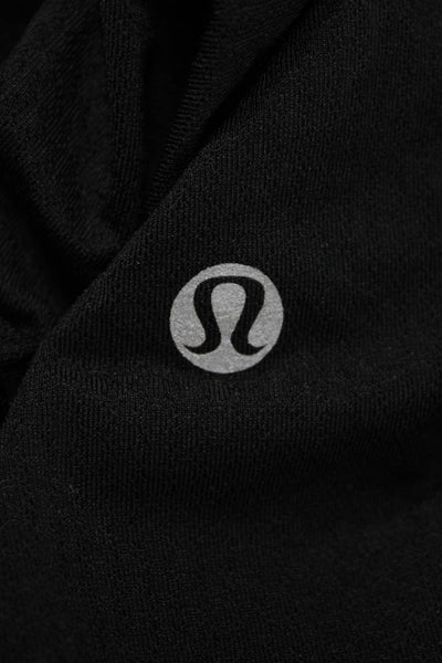 Lululemon Women Blazer Black V-Neck Button Solid Poly Rayon Spandex Size 4