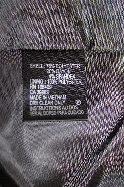 Lululemon Women Blazer Black V-Neck Button Solid Poly Rayon Spandex Size 4