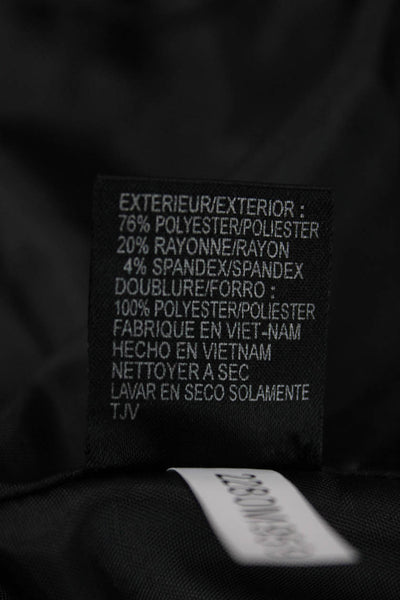 Lululemon Women Blazer Black V-Neck Button Solid Poly Rayon Spandex Size 4