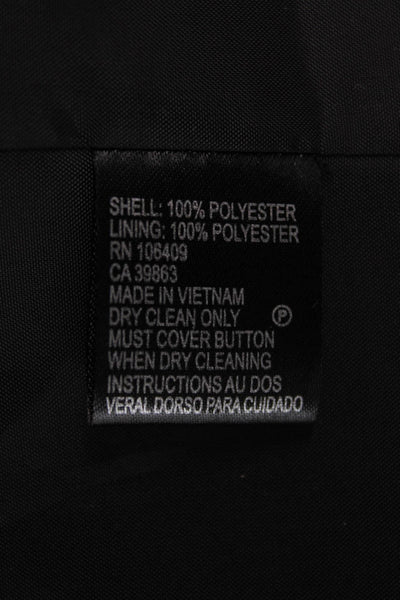 Tahari Levine Women Black Collared Button Blazer Long Sleeve Polyester Size 4