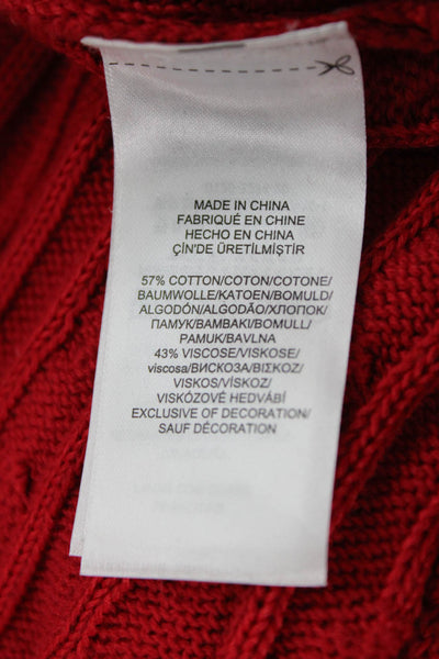 Lauren Ralph Lauren Unisex Full Zip High Neck Red Sweater Size S