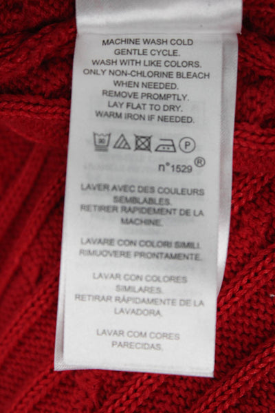 Lauren Ralph Lauren Unisex Full Zip High Neck Red Sweater Size S