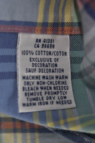 Ralph Lauren Mens Cotton Plaid Button Up Shirt Purple Size S