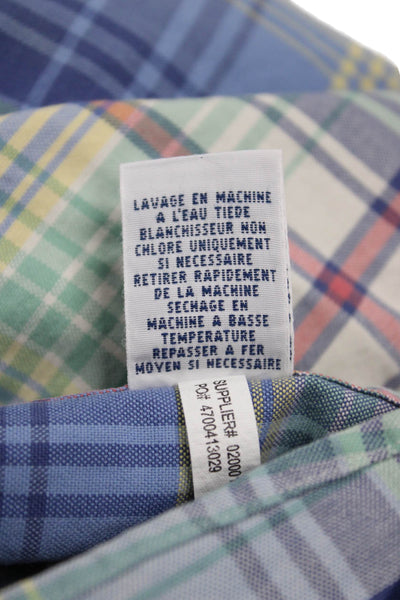 Ralph Lauren Mens Cotton Plaid Button Up Shirt Purple Size S
