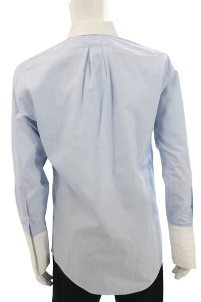 Brooks Brothers Mens Collared Long Sleeve Button Up Shirt Blue Size 15-32
