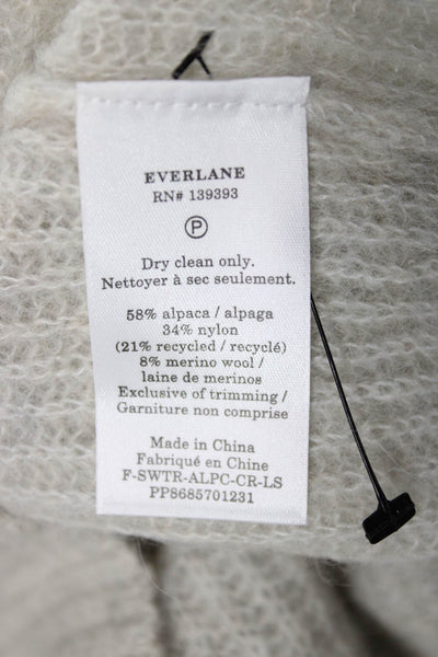 Everlane Unisex Pullover Sweater Beige Alpaca Merino Size XS