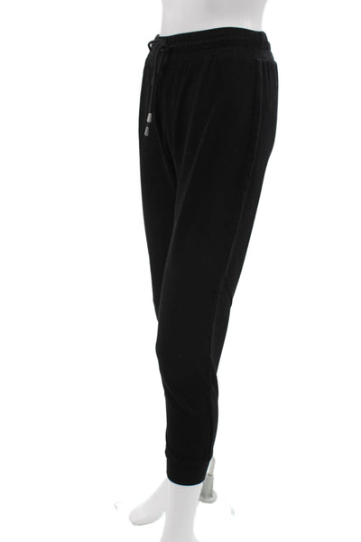 Kimberly Taylor Unisex Jogger Sweatpants Black Drawstring Cotton Size S