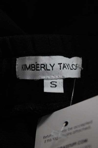 Kimberly Taylor Unisex Jogger Sweatpants Black Drawstring Cotton Size S