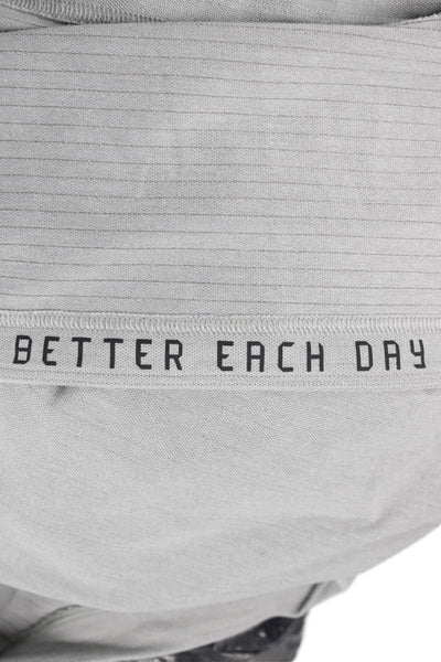 Lululemon Mens Gray Long Sleeve Crew Neck 100% Cotton Solid T-Shirt Size L
