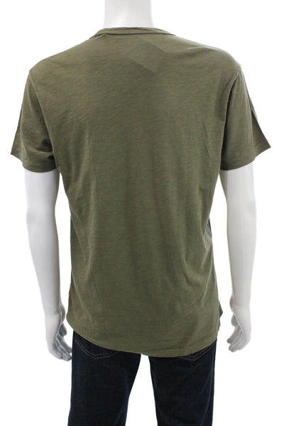 Lululemon Mens Gray Long Sleeve Crew Neck 100% Cotton Solid T-Shirt Size L