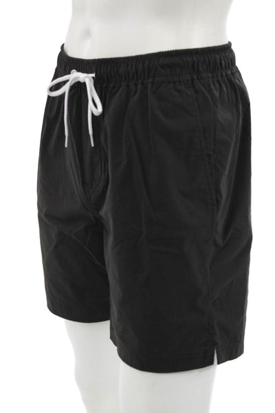 Everlane Mens Black Recycled Nylon Drawstring Beach Shorts Size M