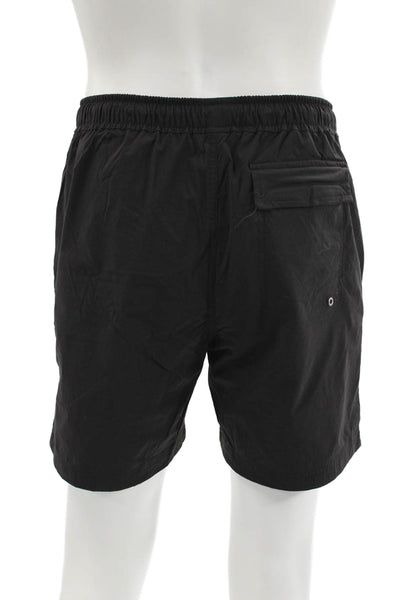 Everlane Mens Black Recycled Nylon Drawstring Beach Shorts Size M
