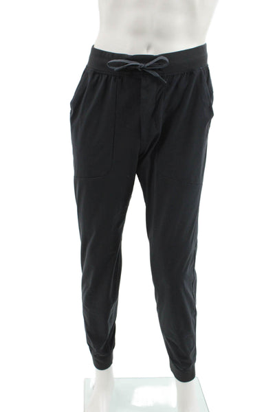 Lululemon Mens Jogger Pants Black Drawstring Polyester Size M