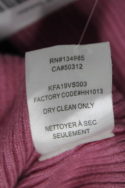 For Love & Lemons Women Cardigan Pink V-Neck Button Long Sleeve Size M