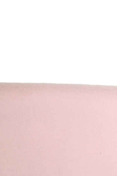 Burberry London Women's Fringe Edge Cashmere Scarf Pink Size 60" X 12"