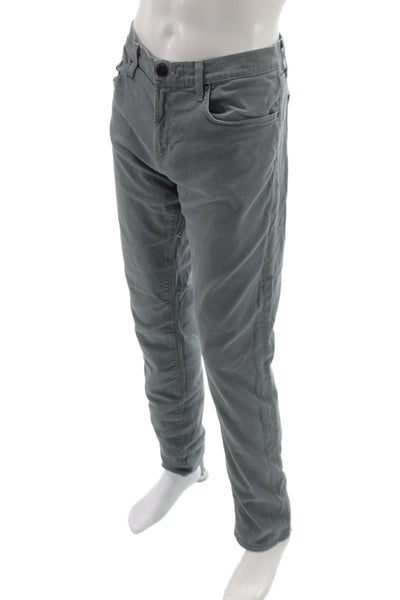 J Brand Mens Chino Pants Gray Button Closure Size 36