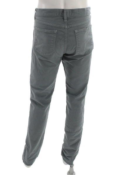 J Brand Mens Chino Pants Gray Button Closure Size 36