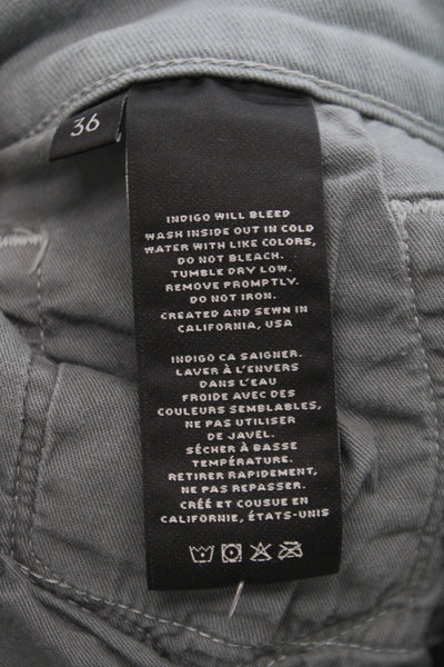 J Brand Mens Chino Pants Gray Button Closure Size 36