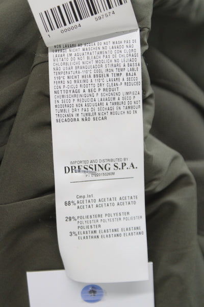 Scervino Street Women Sheath Pencil Dress Green Tie Sleeveless Size 8