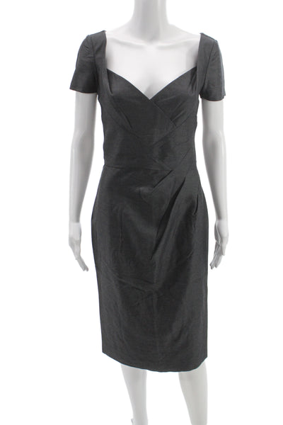 Dsquared2 Women Sheath Pencil Dress Dark Gray Knee Length Size 42