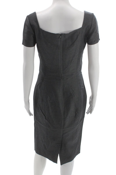 Dsquared2 Women Sheath Pencil Dress Dark Gray Knee Length Size 42