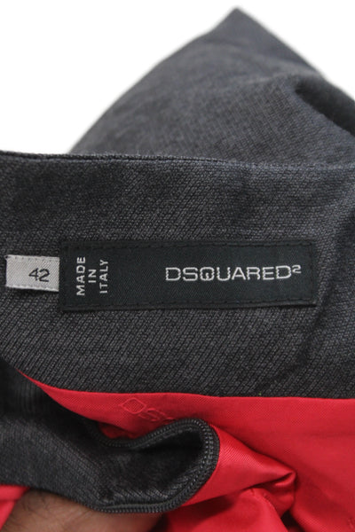 Dsquared2 Women Sheath Pencil Dress Dark Gray Knee Length Size 42
