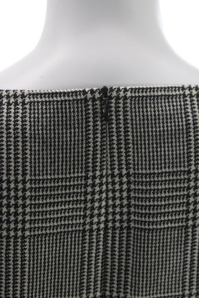 Stella McCartney Women Black Sheath Pencil Dress Hook Eye 3/4 Sleeve Size 42