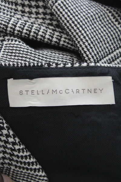 Stella McCartney Women Black Sheath Pencil Dress Hook Eye 3/4 Sleeve Size 42