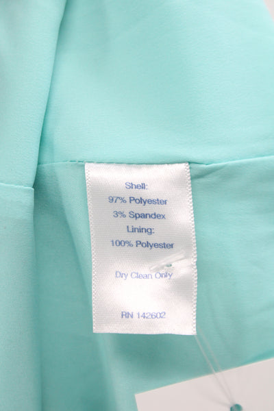 STS Sail To Sable Women Light Blue Sleeveless Blouse Zip Round Neck Size M