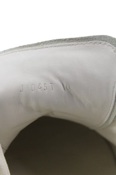 Tom Ford Mens Leather Low Top Lace Up Sneakers White Size 10