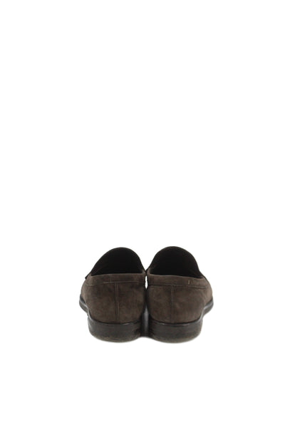 Tods Mens Suede Slide On Casual Loafer Shoes Brown Size 8.5