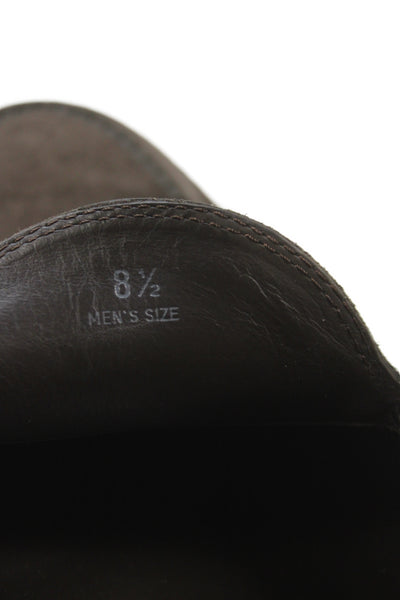 Tods Mens Suede Slide On Casual Loafer Shoes Brown Size 8.5